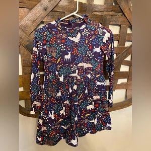 Mini Boden - Harry Potter print dress. Long sleeve, zipper up the back.